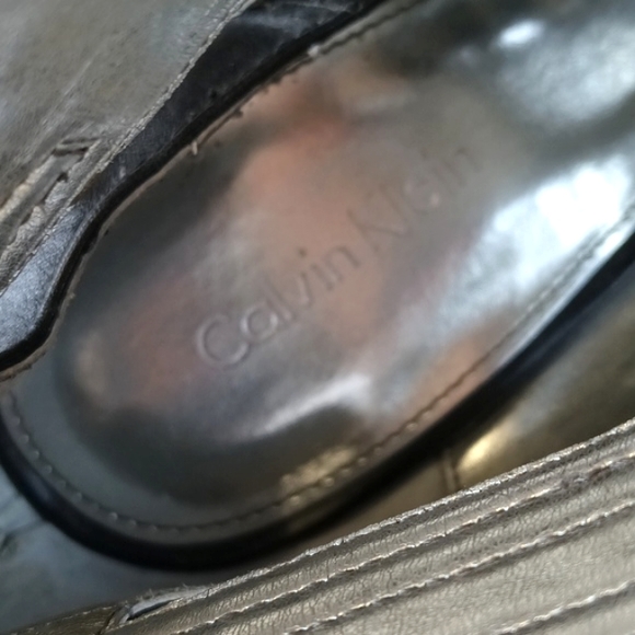 Calvin Klein Danica Black Leather Women's Heels Shoes Size 7M - Picture 8 of 15